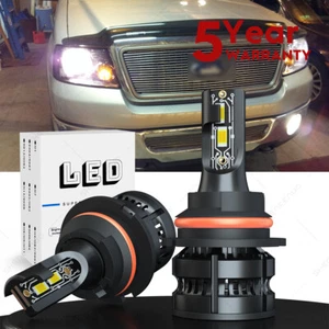 9007 LED Headlight High/Low 6000K Bulbs for Ford F-150 1992-2003 F-250 1992-1999 - Foto 1 di 16