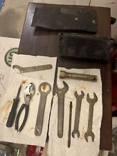 Tool Kit For Early Kawasaki H1 500, Tools and Pouch, very rare plain wrenches