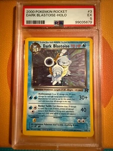 2000 Pokemon Team Rocket Dark Blastoise Holo 3/82 PSA 5 EX - Picture 1 of 4