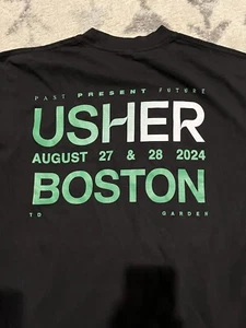 Usher Boston Concert Shirt Past Present Future Shirt Concert August 2024 Large - Picture 1 of 4