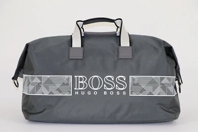 HUGO BOSS Sports Bag, Travel Bag, Weekender Bag, Dark Grey - Image 1 of 4