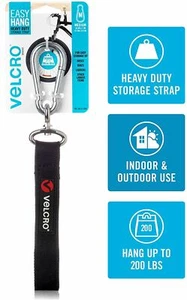 VELCRO Brand Carabiner Reusable Easy Hang Strap Medium Garage Store Up To 80kg - Picture 1 of 6
