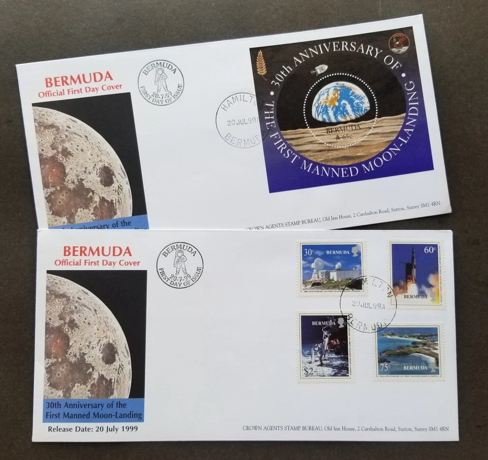 [SJ] Bermuda 30th Ann 1st Manned Moon Landing 1999 Space Astronomy (FDC) *odd - Image 1 of 4