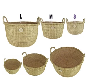 Cesta de almacenamiento original Ghana Bolga naturaleza pura/comercio justo - Imagen 1 de 7