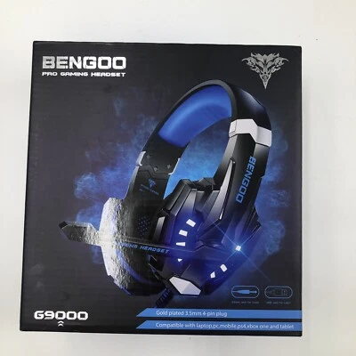 NEW BENGOO G9000 Stereo Pro Gaming Headset PS4 PC Xbox One &Tablet Blue @31 - Image 1 of 4
