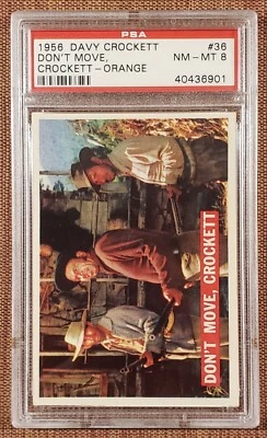 1956 Orange Davy Crockett #36 Don't Move Crockett Original Collector Card PSA 8 - Image 1 of 2