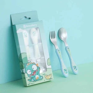 Kids spoon and fork set (pack of 10) "Playful Set for Kids' Mealtime Adventure" - Picture 1 of 2