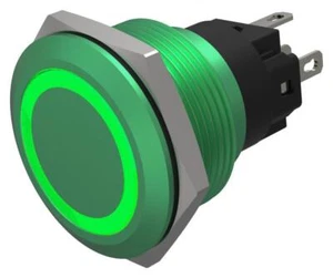 Led Illuminated Vandal Resistant Push Button Switch Spdt Momentary 22Mm Green - Picture 1 of 1