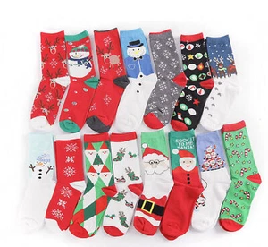 24 Paare Damen Weihnachtssocken Weihnachten Socken Baumwolle Weich Bequem Neu DE - Bild 1 von 2