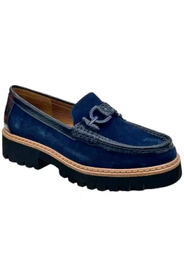 Mocasines para mujer Donald Pliner Helio gamuza azul marino Foto 1 de 3