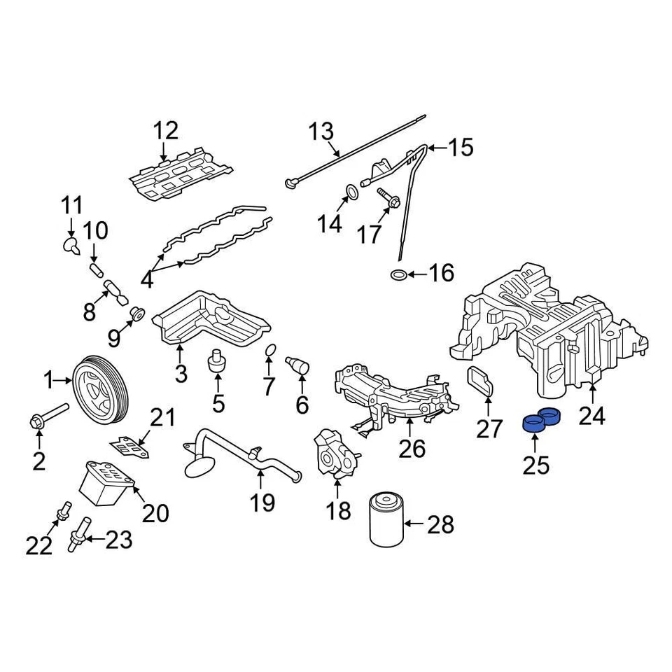 For Nissan Titan XD 16-19 Nissan 14035EZ40A Lower Engine Intake Manifold Gasket - Imagem 1 de 1