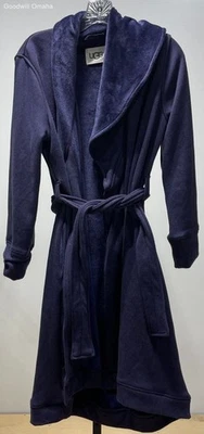Roupão feminino UGG tamanho S roxo com cinto mistura de algodão Duffield II usado - Imagem 1 de 4
