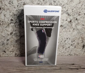 Rodillera deportiva marca Bauerfeind NBA SOPORTE NEGRO talla pequeña nueva - Imagen 1 de 3