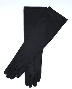 Urban Outfitter's Sexy Unlined Black Leather Opera Gloves L NWOT - Picture 1 of 5