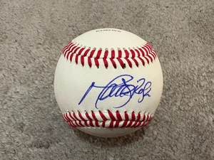 TEAM USA ATLANTA BRAVES CUBS RANGERS GIANTS MARK DEROSA SIGNED BALL BASEBALL COA - Picture 1 of 3