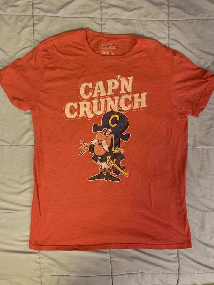 Camiseta Ripple Junction Para Hombre Roja Cap'n Crunch Talla Pequeña Informal Cómoda Cereal Adv Foto 1 de 3