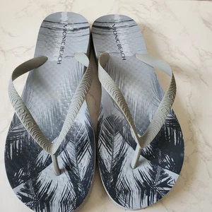 Vionic Beach Flip Flops Damen 14 Herren 13 grau Gummi Schaum Komfort Resort Pool - Bild 1 von 11