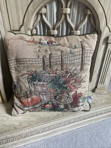 Almohada de colección con temática de otoño tapiz RiverDale de Estados Unidos. Calabazas. Manzanas. Cosecha. - Imagen 1 de 8