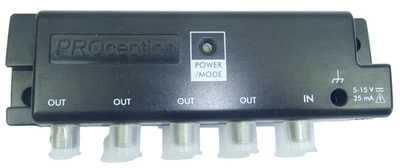 PROAMP104X - 4 Way UHF Distribution Amplifier  - Dual Mode - IR & Remote Powered - Image 1 of 4