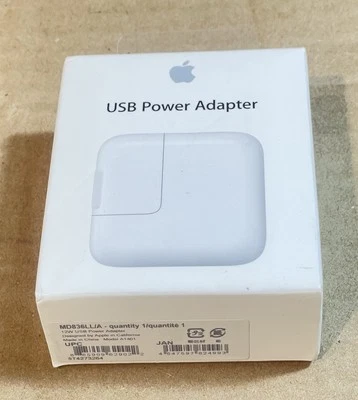 Original Apple A1401 12W USB Power Adapter Charger Charging Block MD836LL/A - Image 1 of 4