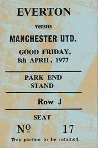 Ticket: Everton - Manchester United 1976/1977 - Bild 1 von 1