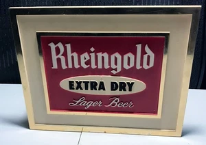 Vintage 60er Jahre Rheingold Extra Dry Lager Bier Bar Top Schild Display - Bild 1 von 3