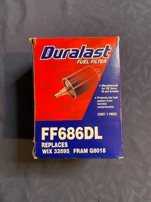 Filtro Combustible Duralast FF686DL Nuevo en Caja Reemplaza WIX 33595 FRAM G8018 Foto 1 de 3