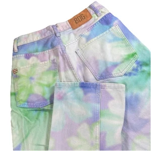 BDG Urban Outfitters Jeans Women 27 Floral Pastel Festival Pants Boho 80s Y2K - Picture 1 of 12