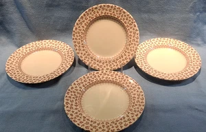 Lot of Four (4) English Ironstone LTD Provence Red SALAD PLATES - Picture 1 of 4