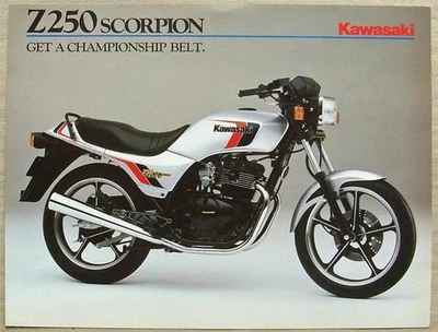KAWASAKI Z250 SCORPION MOTORCYCLE Sales Specification Leaflet c1984 #99943-1509 - Image 1 of 2