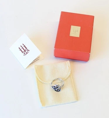 James Avery 纯银法国卷轴心形戒指 已停产 JA 925 尺寸 7 — 第 1/4 张图片