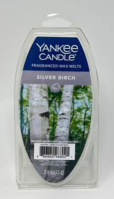 1 НОВАЯ СВЕЧА ЯНКИ СЕРЕБРЯНАЯ БЕРЕЗА АРОМАТИЗИРОВАННЫЙ ВОСК ПЛАВИТСЯ 2,6 УНЦ ЗАПРАВКА АРОМАТ РАСПЛАВА - Изображение 1 из 3