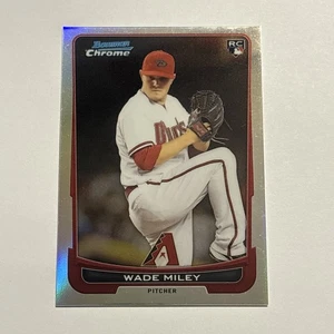 Wade Miley 2012 Bowman cromo draft refractor paralelo novato/300 Diamondbacks  - Imagen 1 de 2