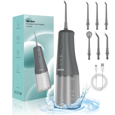 Hilo dental inalámbrico Sejoy - Irrigador oral portátil|| CAJA DAÑADA Foto 1 de 2