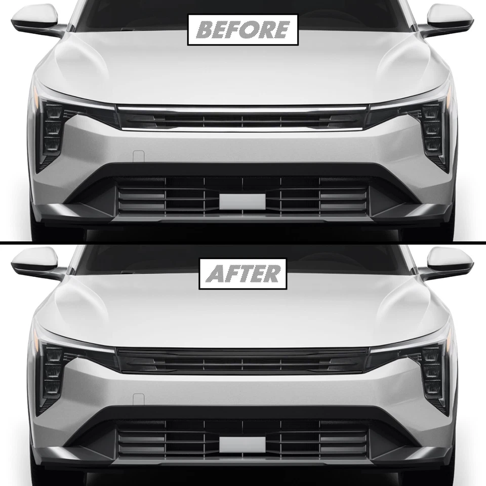 Vinilo apagón eliminación de cromo para moldura de parrilla Kia K4 2025+ Foto 1 de 4