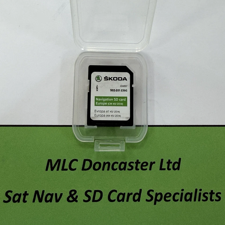 Genuine Skoda 2014 Satellite Navigation SAT NAV SD Card 5E0 051 236G - Image 1 of 1