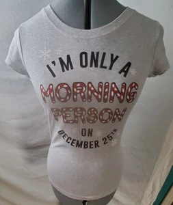 T-Shirt Wound Up Junior Größe M (7-9) hellgrau Weihnachten Grafikdruck - Bild 1 von 13