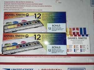 (2) Daniel Smith extra fein Aquarell halbe Pfanne Set 12 PLUS 6 Aquarelle NEU! - Bild 1 von 3