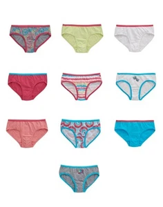 Hanes Girls Hipster 10-Pack Underwear Comfort Soft Assorted Colors Cotton 6-16 - Picture 1 of 4