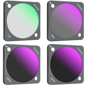 4-Pack Lens Filter Set ND8 ND16 ND32 CPL for DJI Action 2 Camera, QR Magnetic... - Bild 1 von 7