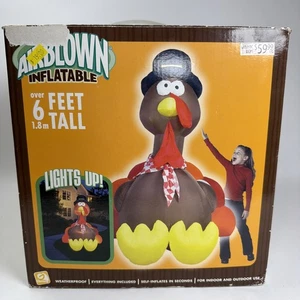 NUOVO TACCHINO GONFIABILE ILLUMINATO GONFIABILE 6’ FT GEMMY INTERNO ESTERNO - Foto 1 di 4