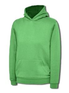 Uneek - Baju Hoodie Kanak-Kanak - 50% Poliester 50% Kapas - Hijau Kelly - Saiz - Picture 1 of 1