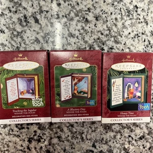 Hallmark Andenken Ornamente Winnie Puuh Lot (3) 1999-2001 - Bild 1 von 12