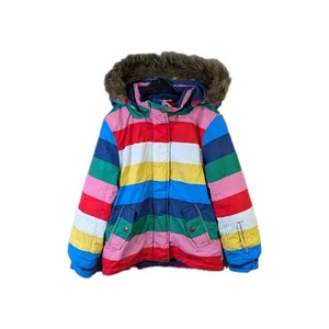 Mini Boden Skijacke Mädchen 9-10 Jahre Regenbogen wattiert gefüttert warm Schneemantel - Bild 1 von 24