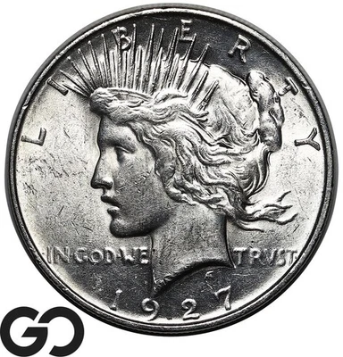 1927-D Peace Dollar, Lustrous White Brilliant Uncirculated++ - Image 1 of 3
