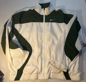 Vintage 90s Nike Zip Up Windbreaker Jacket Adult Size Small White Green Unisex - Bild 1 von 6