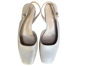 Mujer Naturalizador Beige Tacones Cuero Puntera Cuadrada Talla 10 Tacón Bloque - Imagen 1 de 5