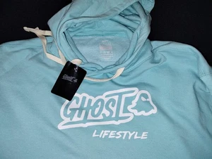 Ghost Lifestyle Limited Edition Hoodie - Hellblau Sportiqe Sweatshirt für Gym - Bild 1 von 10