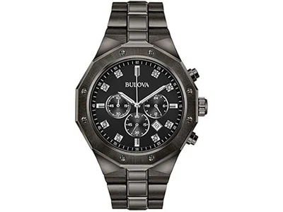Bulova Men's Classic Diamond 6-Hand Chronograph Quartz Watch (Model 98D142) NEW! - image 1 of 4