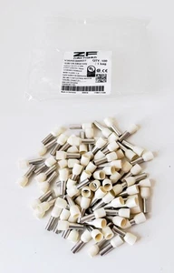(95) ZOLLER Elfenbein Aderendhülsen 8 AWG 12 mm Stiftlänge 0,79 Zoll AOL DIN Standard - Bild 1 von 4